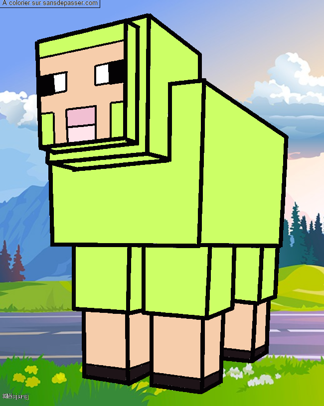 Mouton de Minecraft par un invit&eacute;