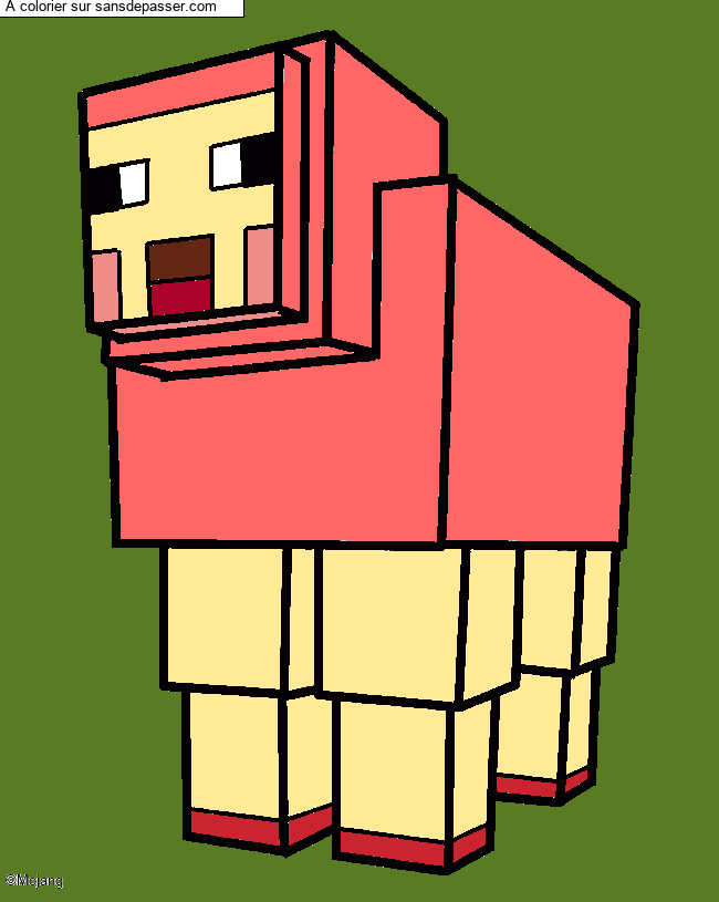 Mouton de Minecraft par un invit&eacute;
