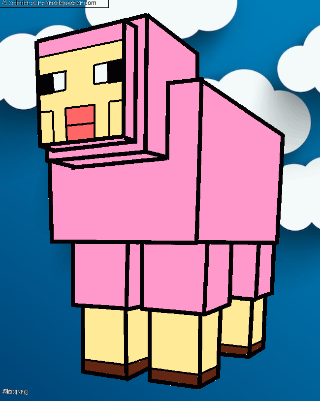 Coloriage Mouton de Minecraft par un invit&eacute;