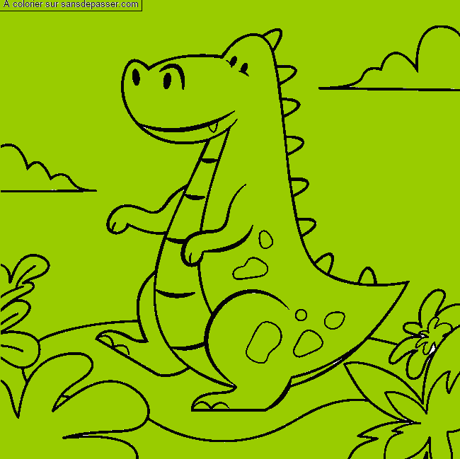 Gentil dinosaure par un invit&eacute;