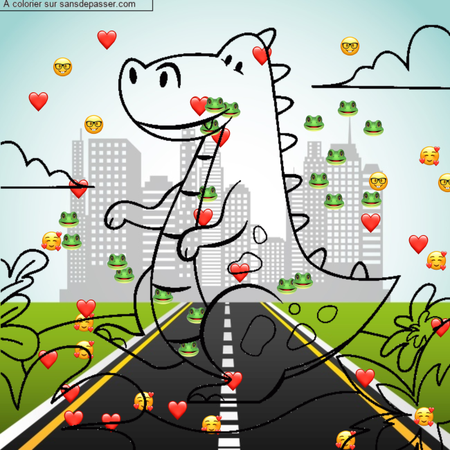 Gentil dinosaure par un invit&eacute;