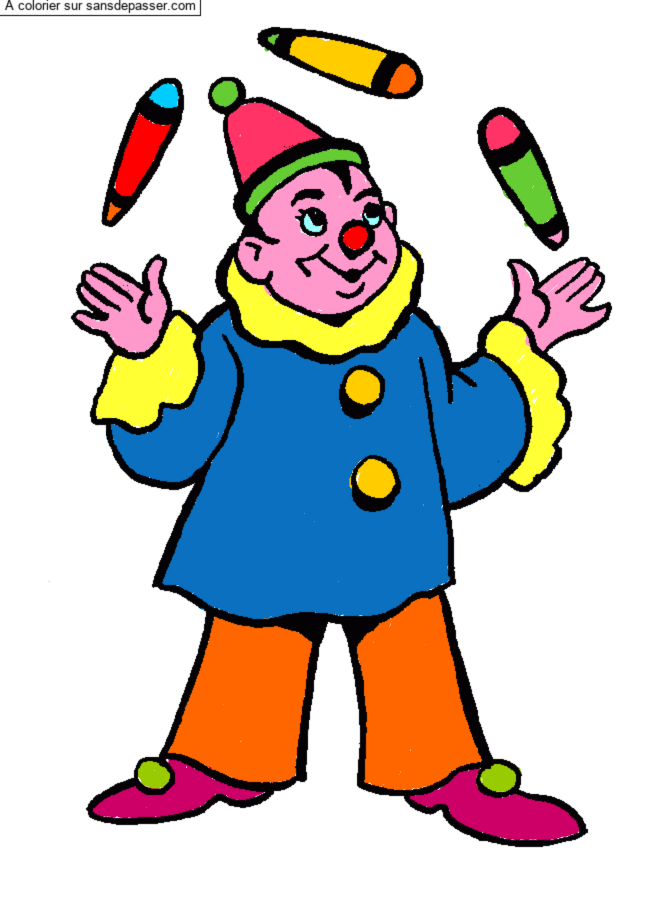 Pierrot jongleur par un invité