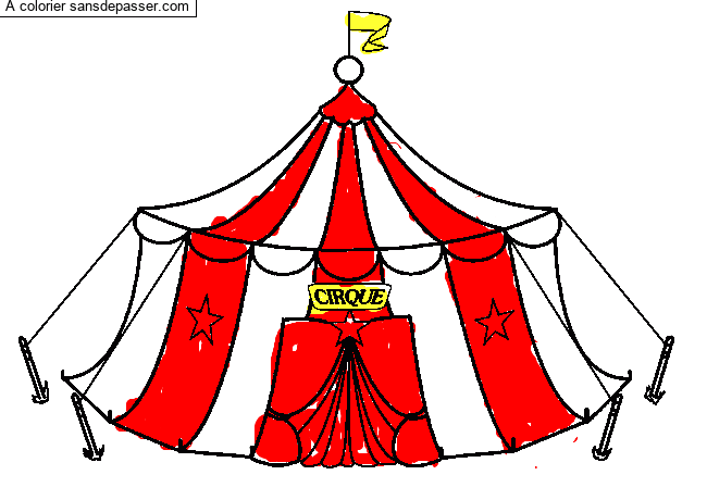 Coloriage Chapiteau du cirque