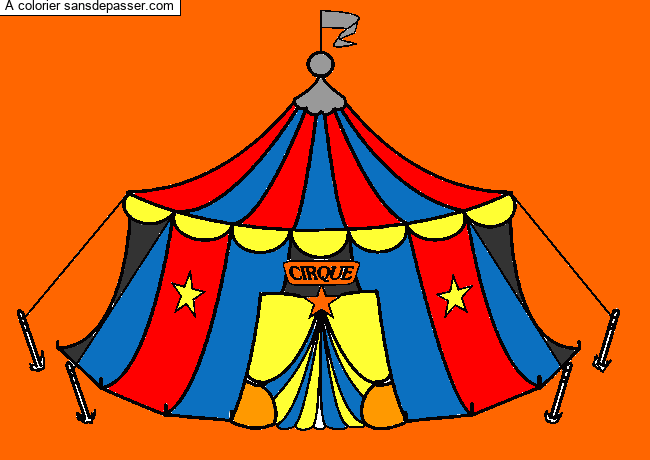 Coloriage Chapiteau du cirque
