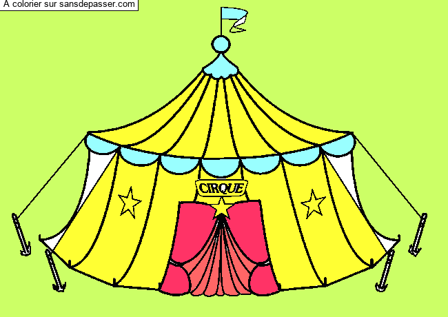 Coloriage Chapiteau du cirque par LEANA