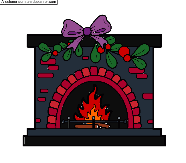 Chemin&eacute;e de No&euml;l par un invit&eacute;
