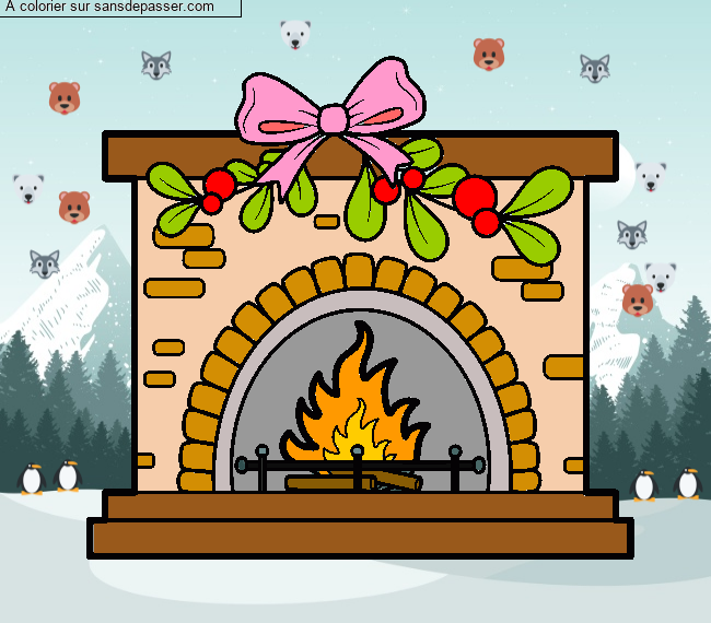 Chemin&eacute;e de No&euml;l par un invit&eacute;