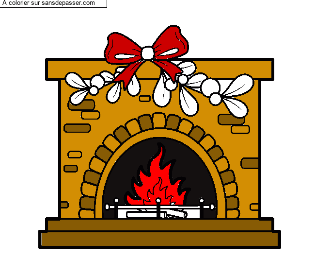 Chemin&eacute;e de No&euml;l par un invit&eacute;