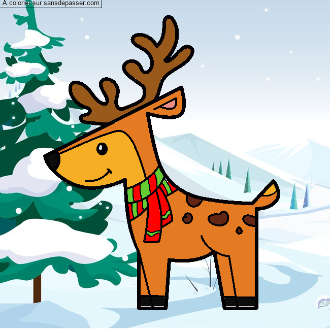 Renne du P&egrave;re No&euml;l par un invit&eacute;