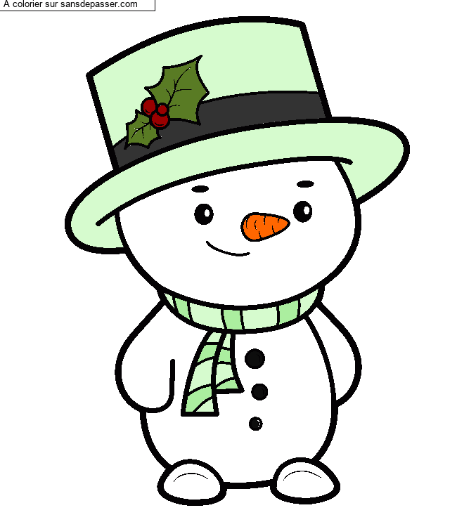 Coloriage Bonhomme de neige par jxst_leonicia
