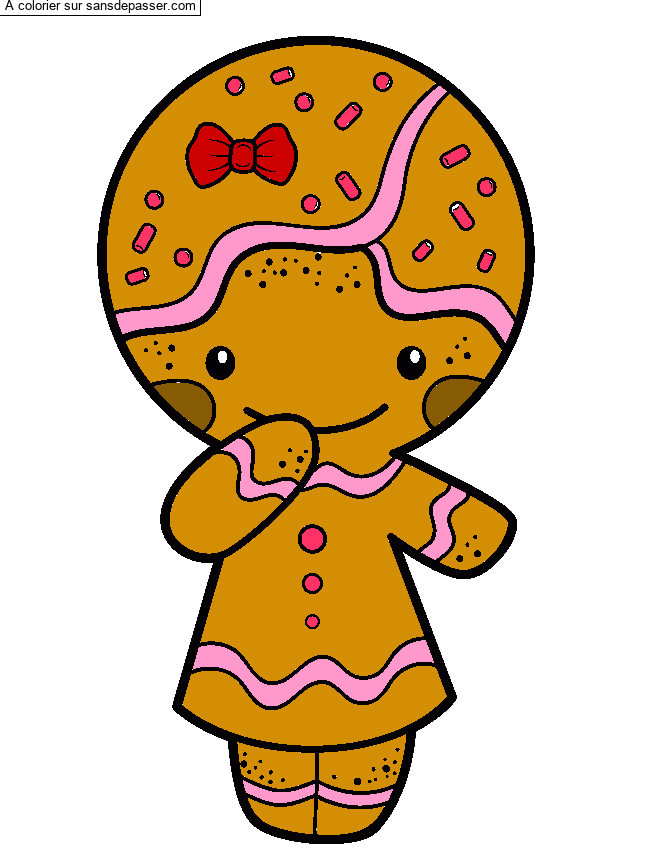 Petit bonhomme de pain d'&eacute;pices par un invit&eacute;