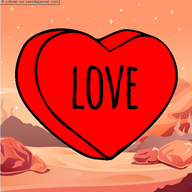 Coeur Love par un invit&eacute;