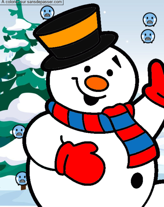 Coucou Bonhomme de neige par Marya
