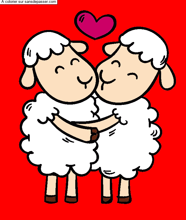 Moutons amoureux par Enamlr