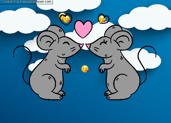 Souris amoureuses par un invit&eacute;