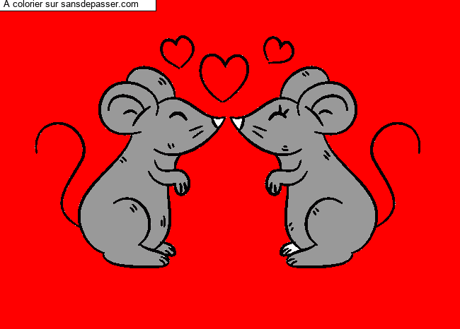 Souris amoureuses par un invité