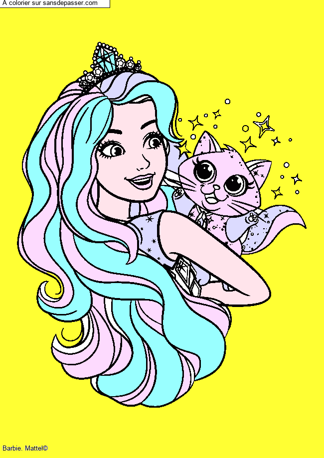 Princesse Barbie et son chat par Greg