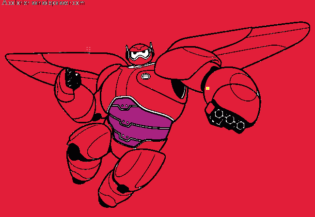Baymax vole par Louis