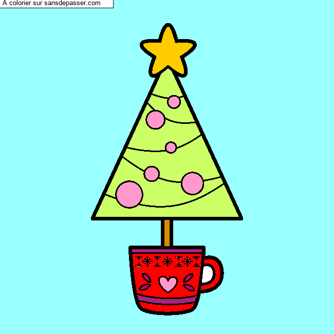 Sapin de No&euml;l &agrave; colorier par un invit&eacute;
