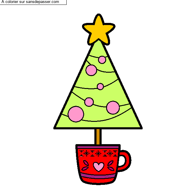 Sapin de No&euml;l &agrave; colorier par un invit&eacute;