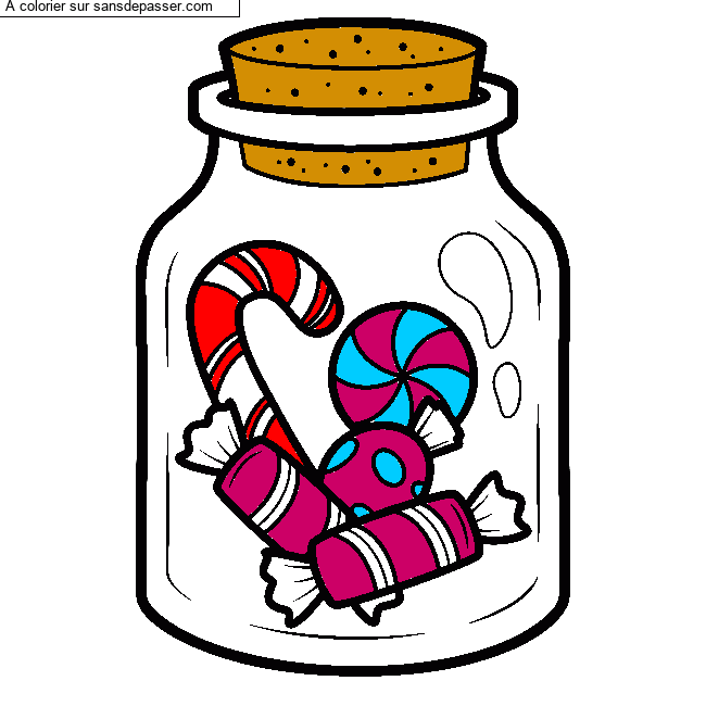 Bocal de bonbons de Noël par un invité