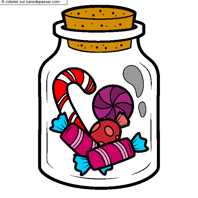 Bocal de bonbons de Noël par un invité