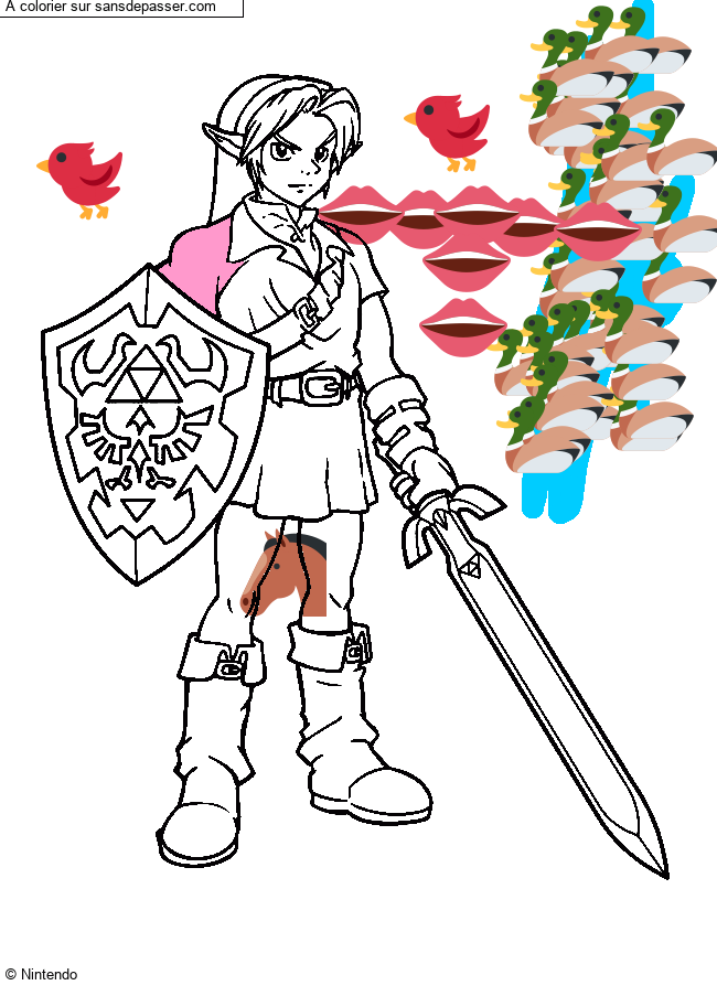 Coloriage Coloriage Zelda - Link par un invité