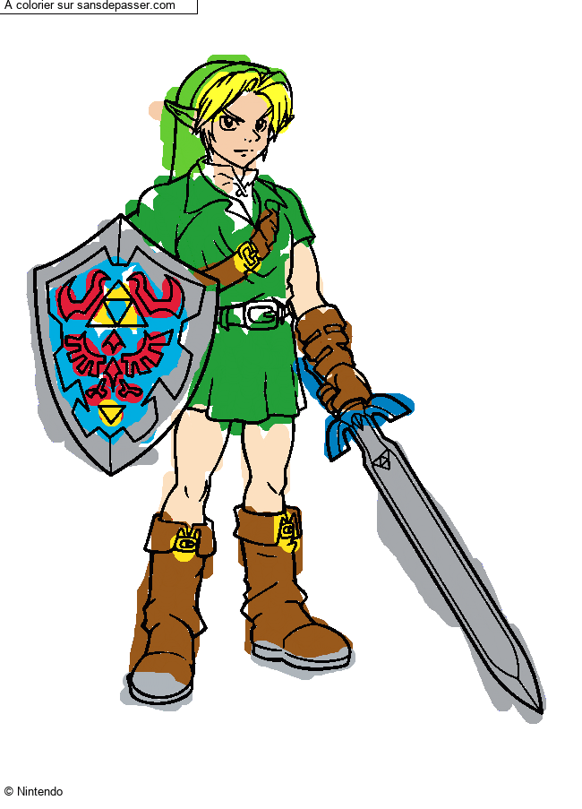 Coloriage Coloriage Zelda - Link