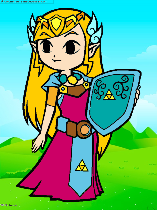 Coloriage Coloriage Princesse Zelda par un invit&eacute;