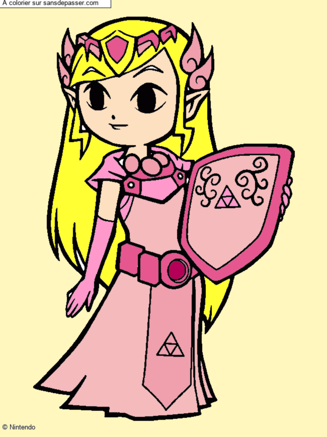 Coloriage Coloriage Princesse Zelda par un invité