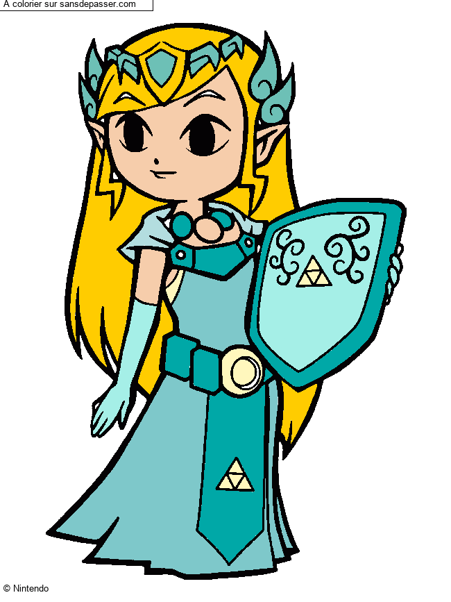 Coloriage Princesse Zelda par un invit&eacute;