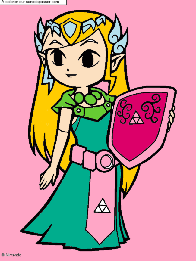 Coloriage Princesse Zelda par un invit&eacute;