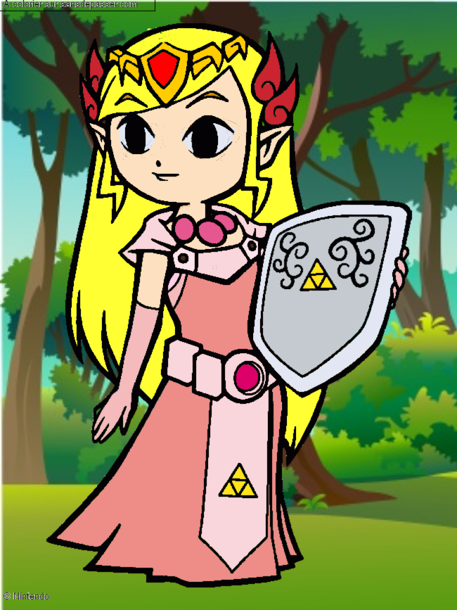 Coloriage Princesse Zelda par un invit&eacute;