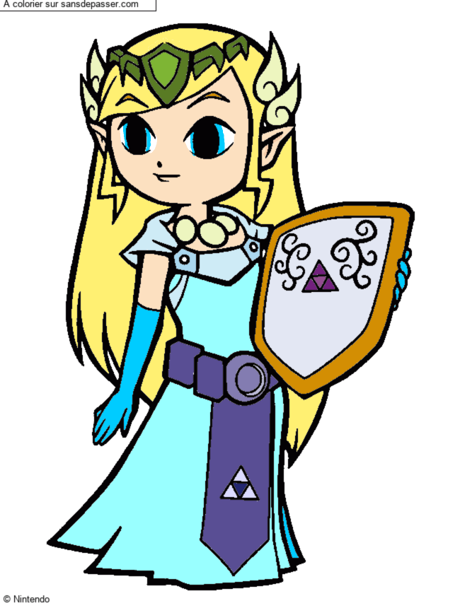 Coloriage Coloriage Princesse Zelda par un invit&eacute;