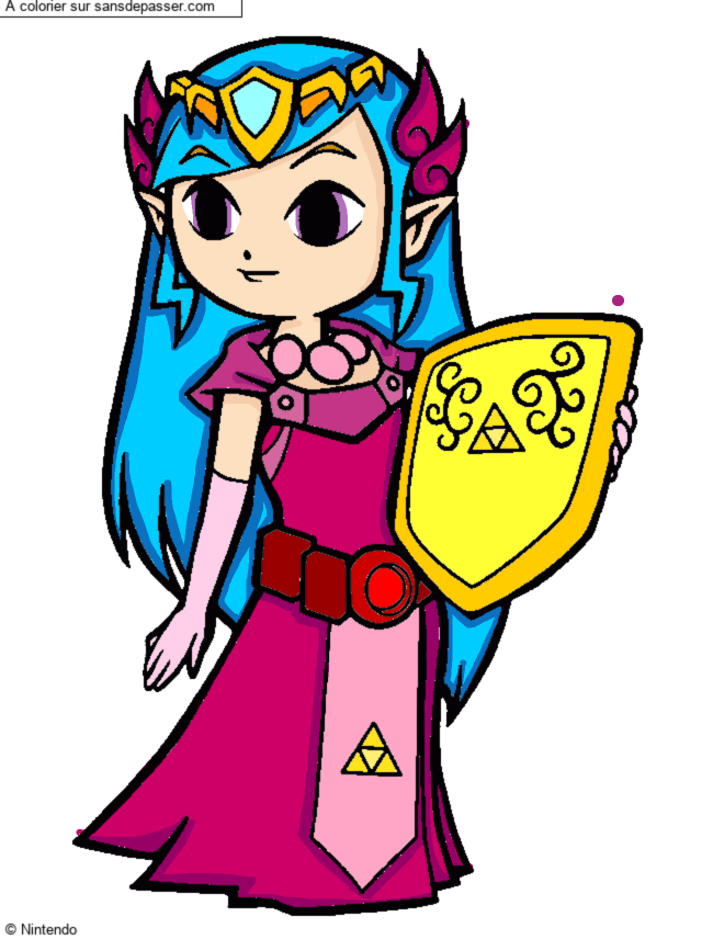 Coloriage Coloriage Princesse Zelda par un invit&eacute;