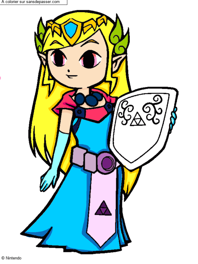 Coloriage Princesse Zelda par un invit&eacute;