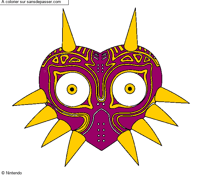 Coloriage Coloriage Zelda Majora's Mask par un invité