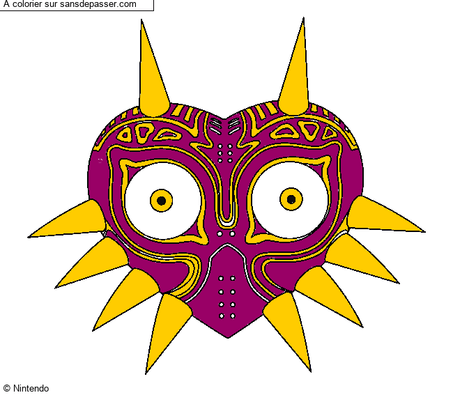 Coloriage Zelda Majora's Mask par un invit&eacute;