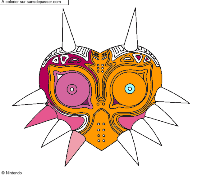 Coloriage Coloriage Zelda Majora's Mask par Helenad