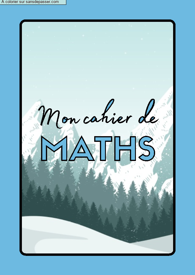 Page de Garde Cahier de Math&eacute;matiques par un invit&eacute;