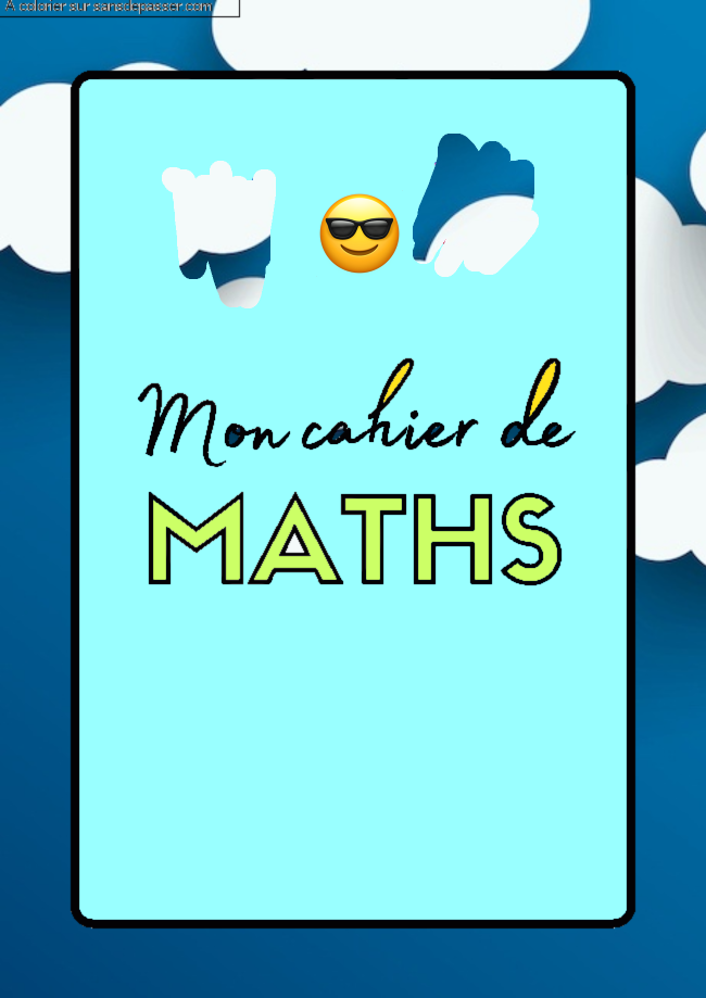Page de Garde Cahier de Math&eacute;matiques par un invit&eacute;