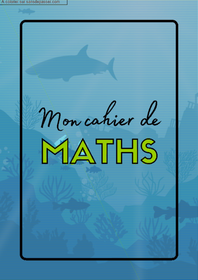 Page de Garde Cahier de Math&eacute;matiques par un invit&eacute;