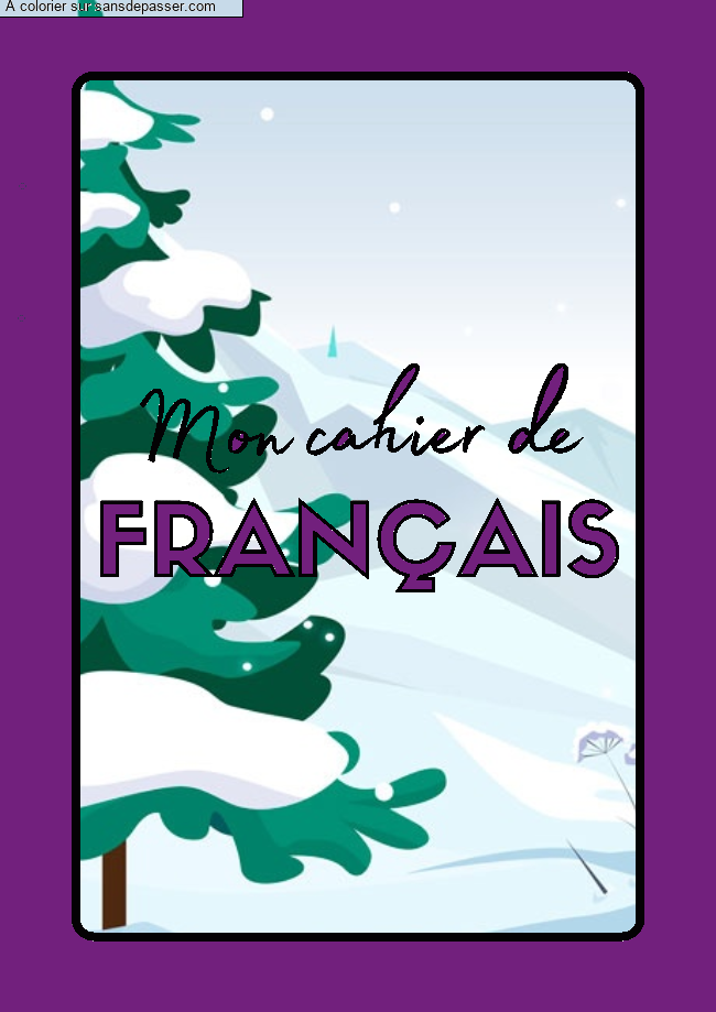 Page de Garde Cahier de Français par un invité
