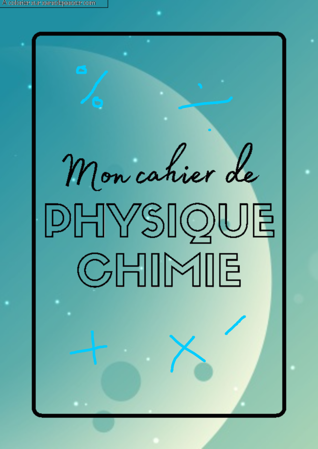 Page de Garde Cahier de Physique Chimie par gaiou20