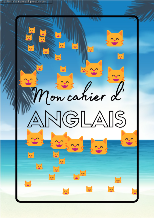 Page de Garde Cahier d'Anglais par un invit&eacute;