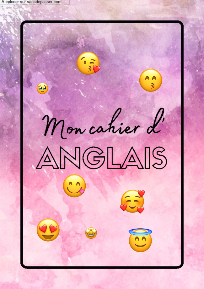 Page de Garde Cahier d'Anglais par gaiou20