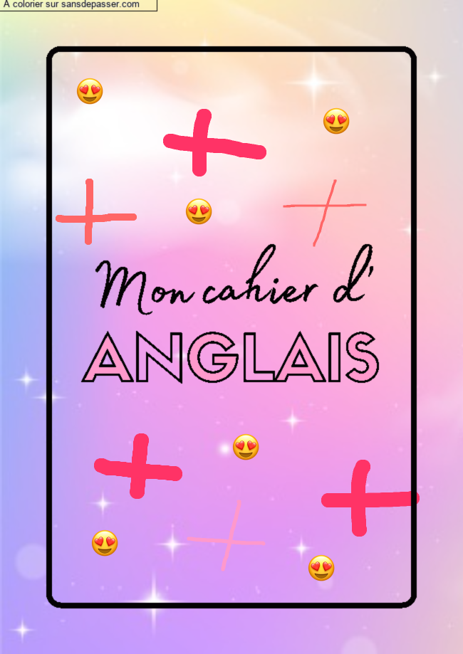 Page de Garde Cahier d'Anglais par gaiou20