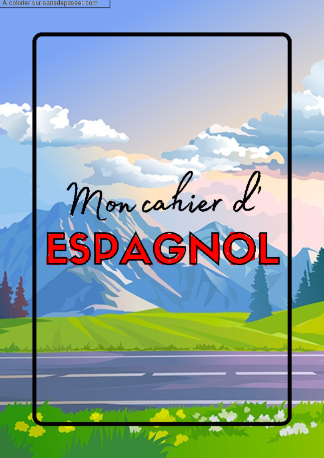 Page de Garde Cahier d'Espagnol par un invit&eacute;