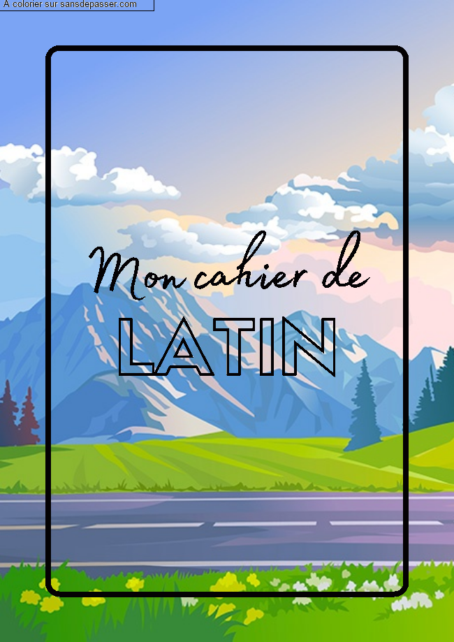 Page de Garde Cahier de Latin par un invit&eacute;