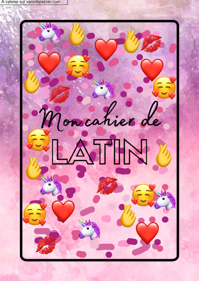 Page de Garde Cahier de Latin par Michachou6 